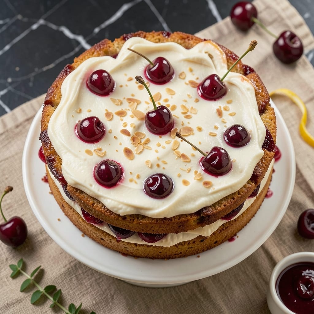 Amaretto Cherry Cake Recipe: Boozy Almond Swirls and Tart Cherry Bliss