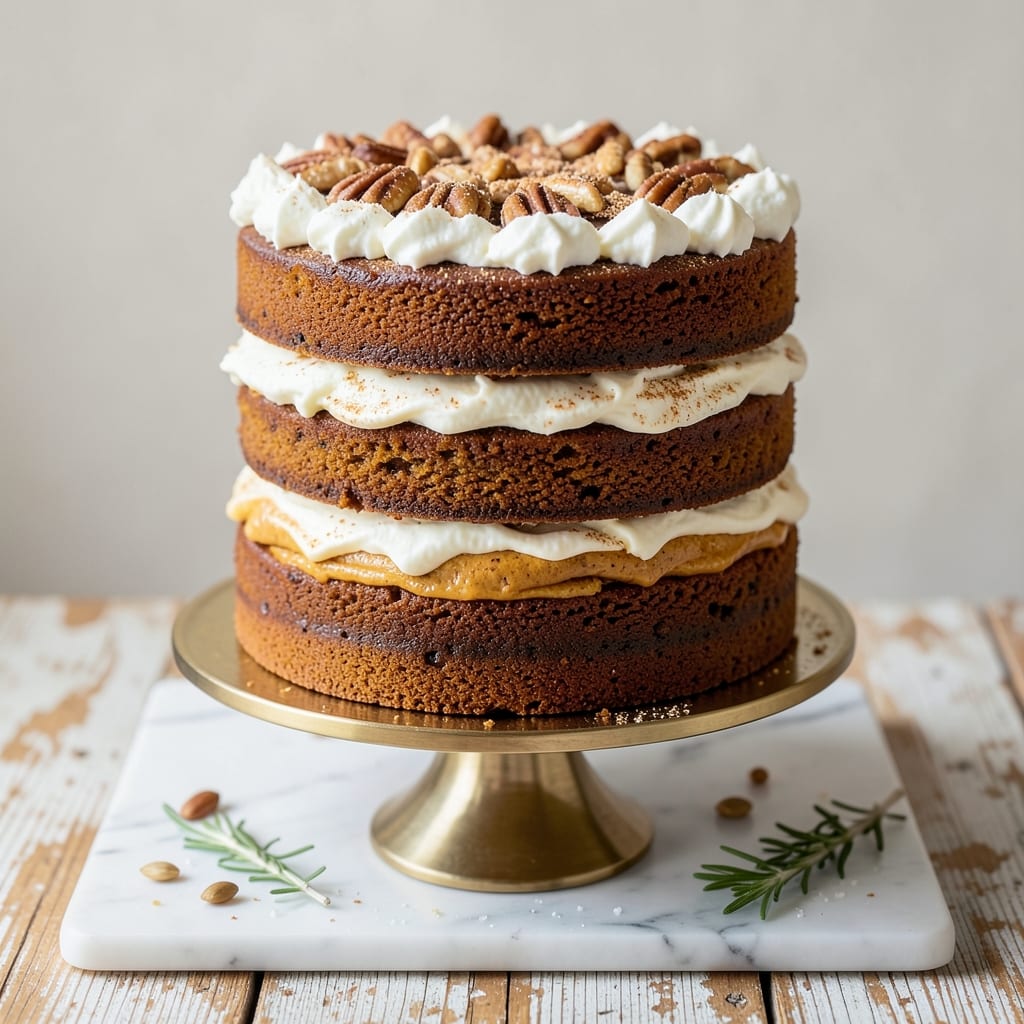 4 Layer Pumpkin Cake Recipe: Moist Spice Swirls and Cream Cheese Frosting Magic