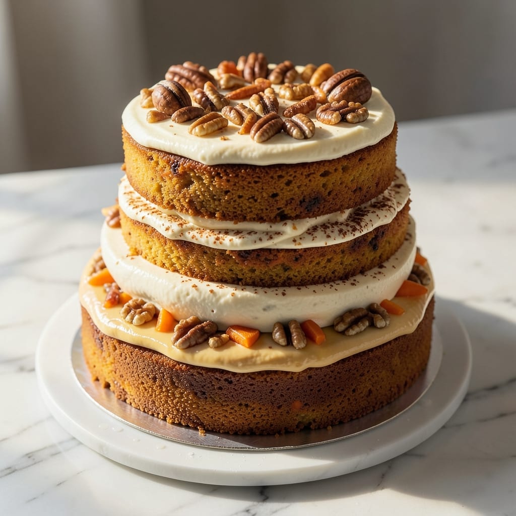 24k Gold Carrot Cake Recipe: Shimmering Edible Gilding and Cream Cheese Frosting