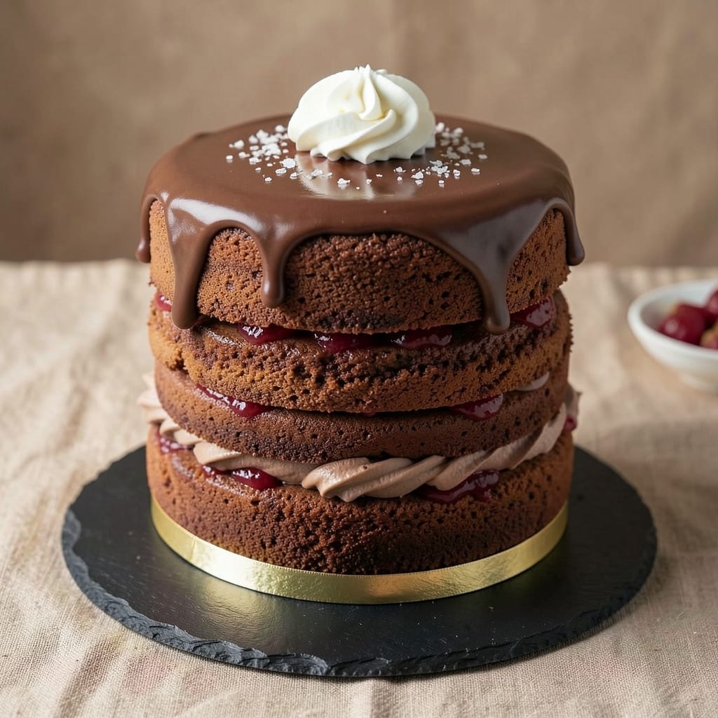 3 Layer 8 Inch Chocolate Cake Recipe: Velvety Fudge Base and Airy Frosting Towers