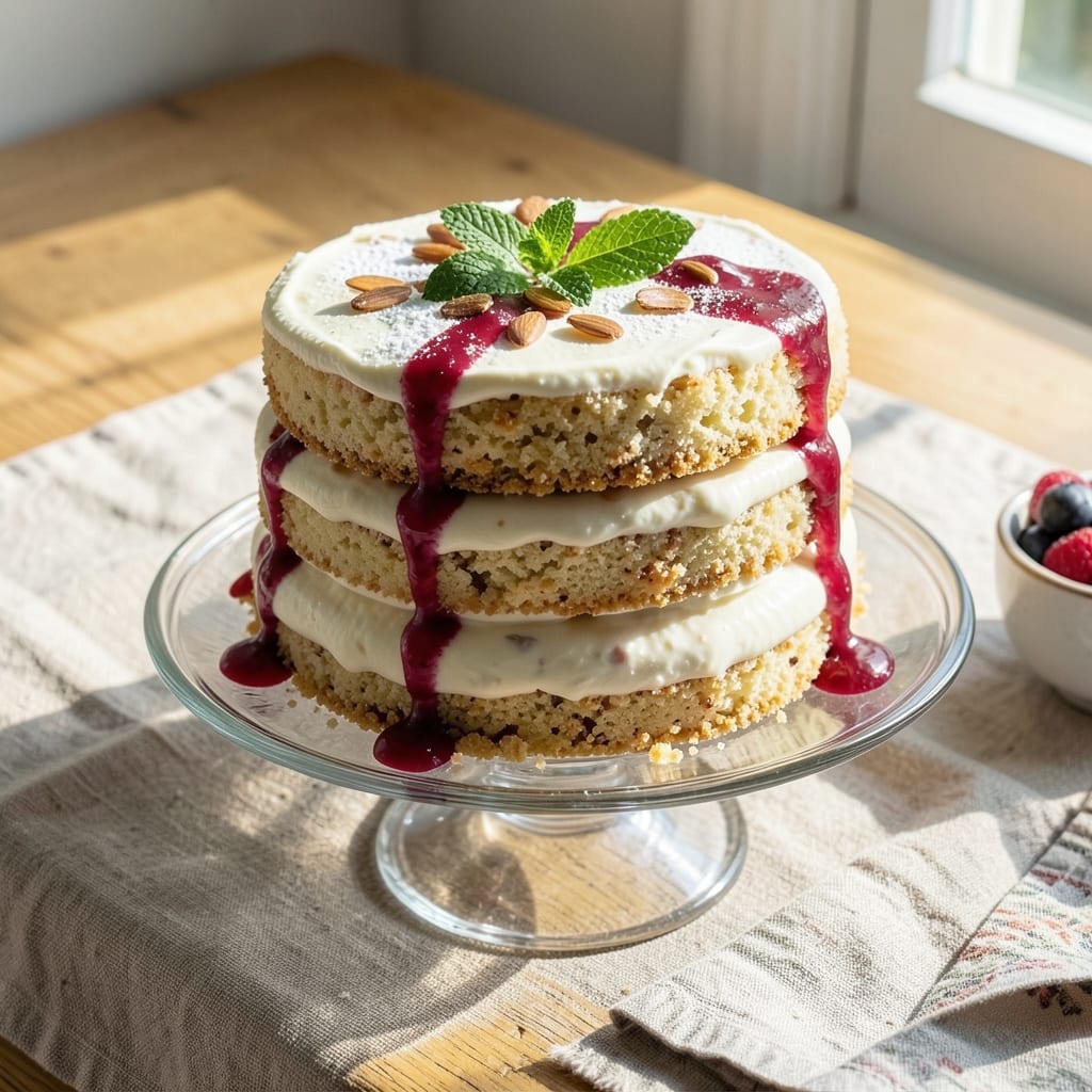 Almond Yogurt Cake Recipe: Crunchy Top and Silky Vanilla Swirls