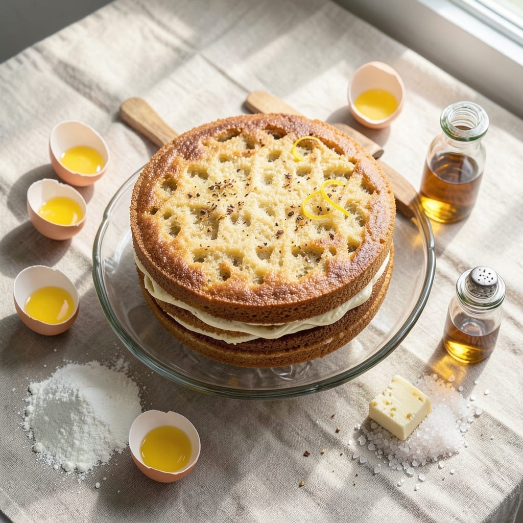 All-In-One Sponge Cake Recipe: One-Bowl Magic with Vanilla Infusion