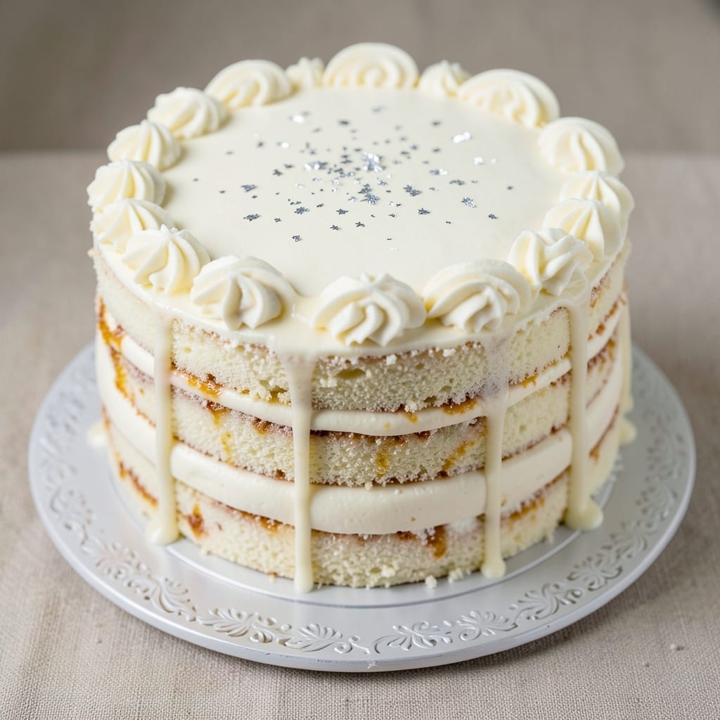 10-Inch Round Vanilla Cake Recipe: Fluffy Layers and Vanilla Buttercream Bliss
