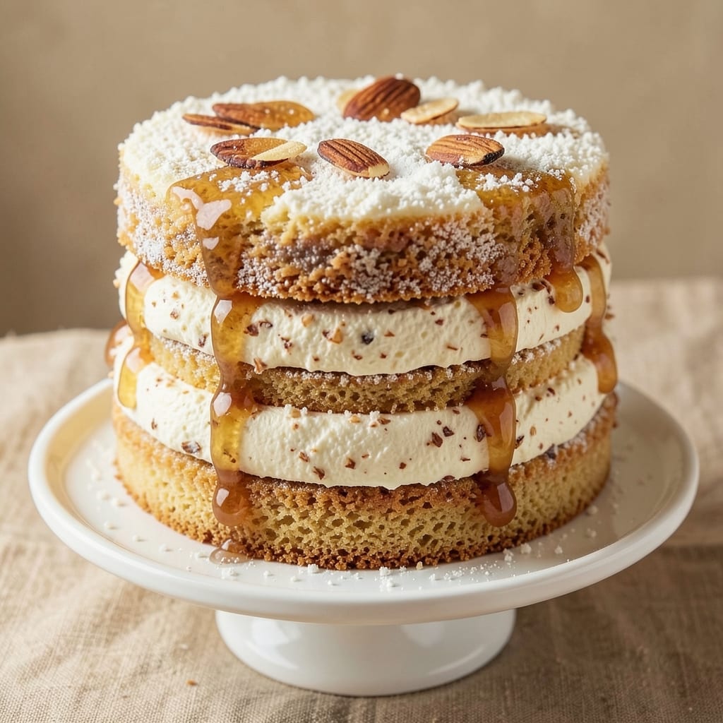Almond Tiramisu Cake Recipe: Nutty Swirls and Coffee-Kissed Layers