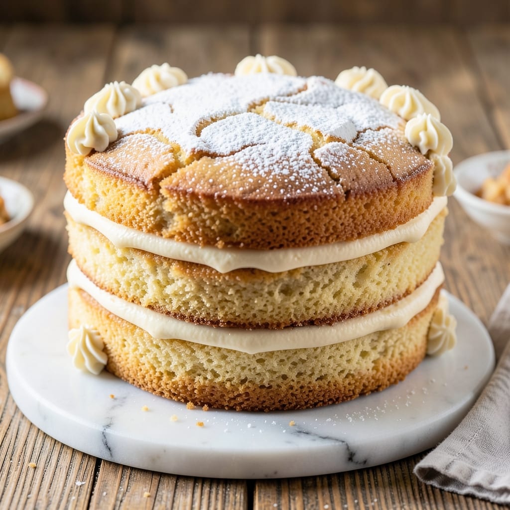 3 Layer Vanilla Cake Recipe From Scratch: Fluffy Layers and Vanilla Buttercream Rivers