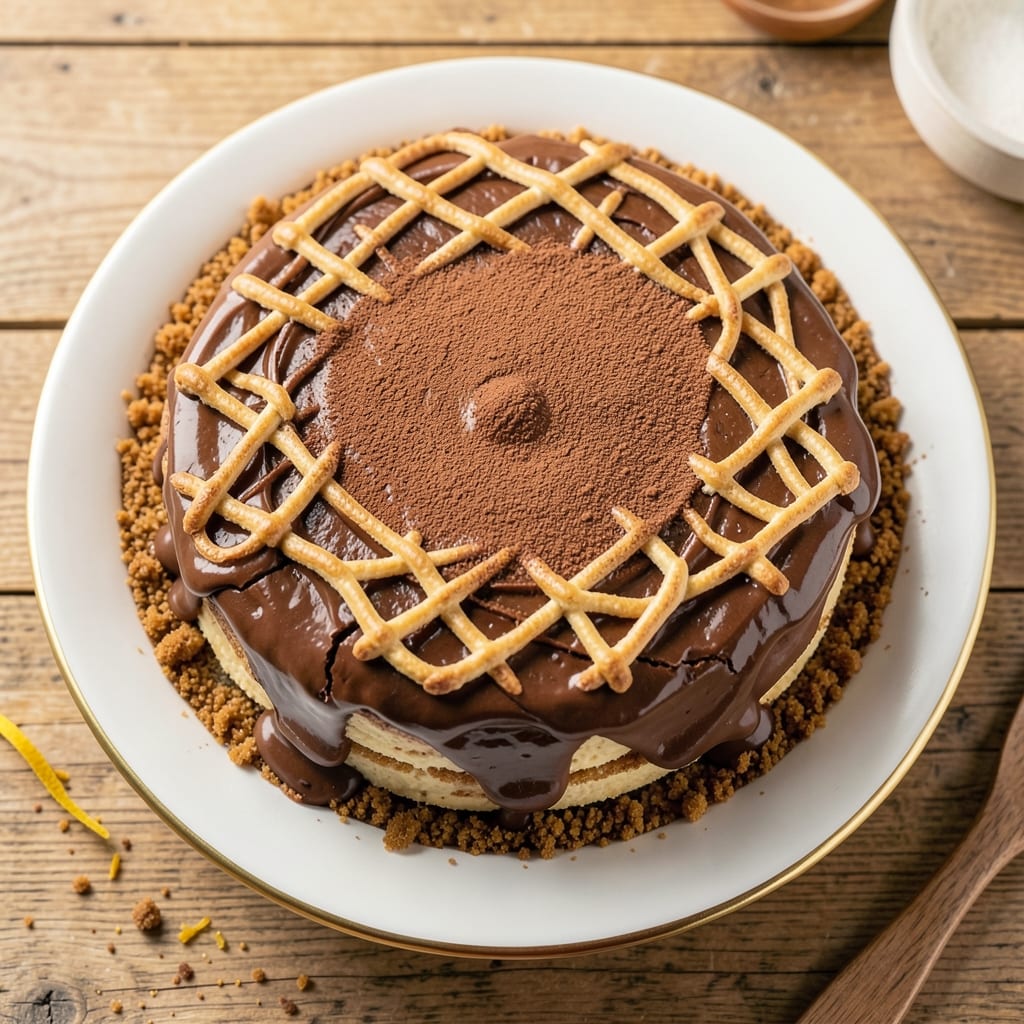 8-Inch Chocolate Cheesecake Recipe: Crispy Graham Base and Fudgy Fillings