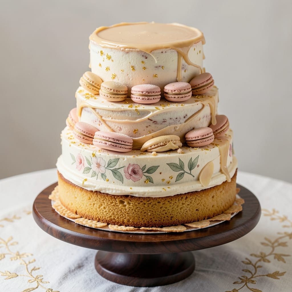 Almond-Flavored Wedding Cake Recipe: Elegant Vanilla-Almond Swirls With Mirror-Gloss Frosting