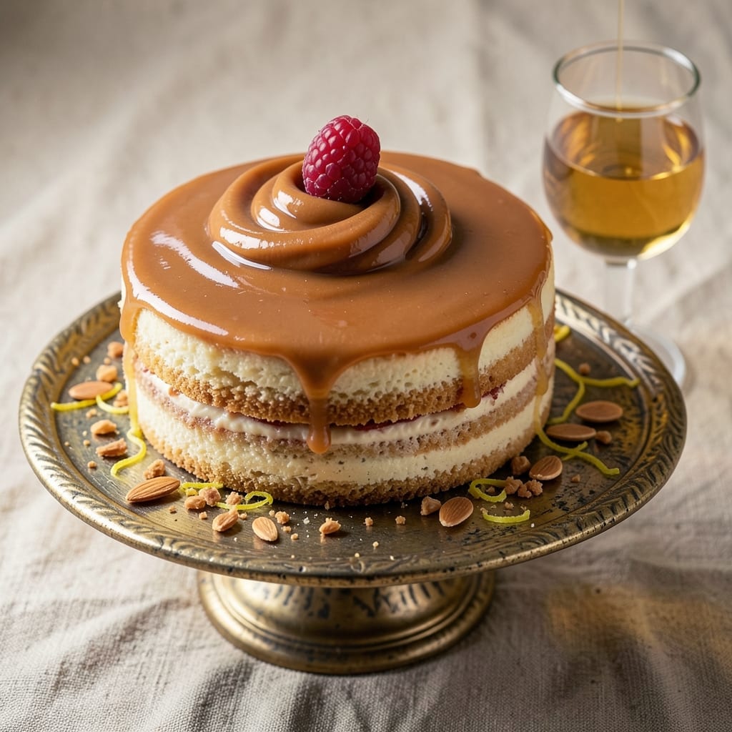 Amaretto Sour Cake Recipe: Boozy Vanilla Swirls With Toasted Almond Crunch