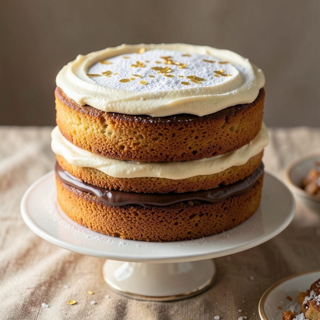 3 Layer Butter Cake Recipe: Vanilla-Almond Swirls With Buttery Frosting Layers