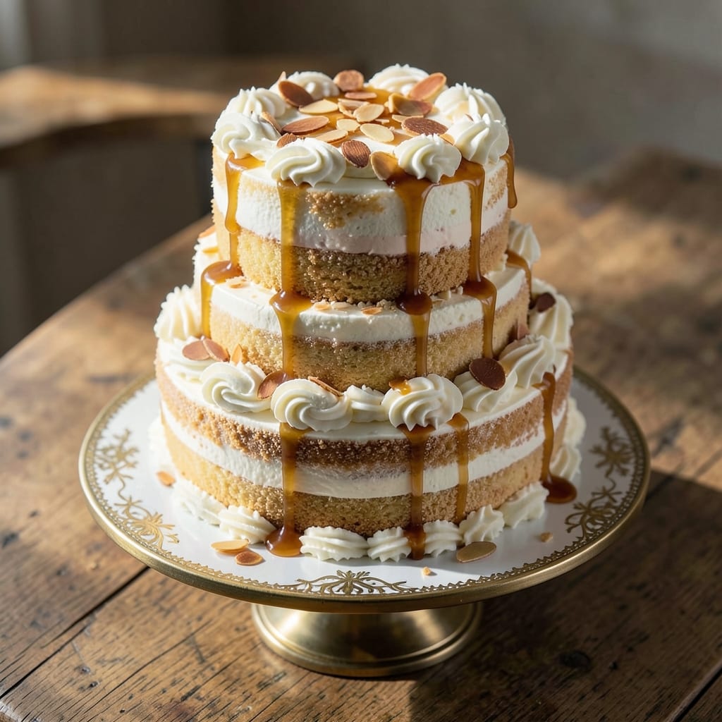 Ambassador Cake Recipe: Boozy Vanilla-Almond Swirl With Crispy Cookie Crown