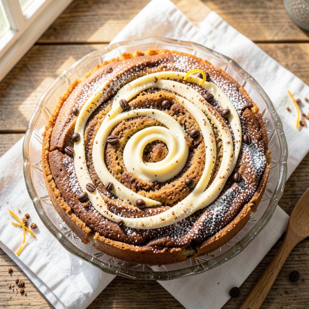 1950s Coffee Cake Recipe: Buttery Streusel and Vanilla Swirls