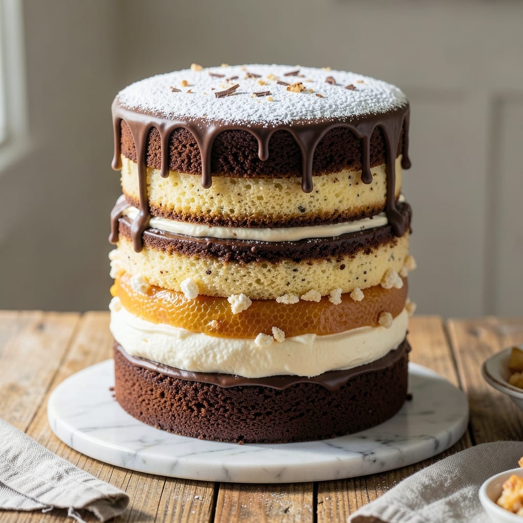 7 Layer Jewish Cake Recipe: Vanilla-Almond Swirls Stacked High