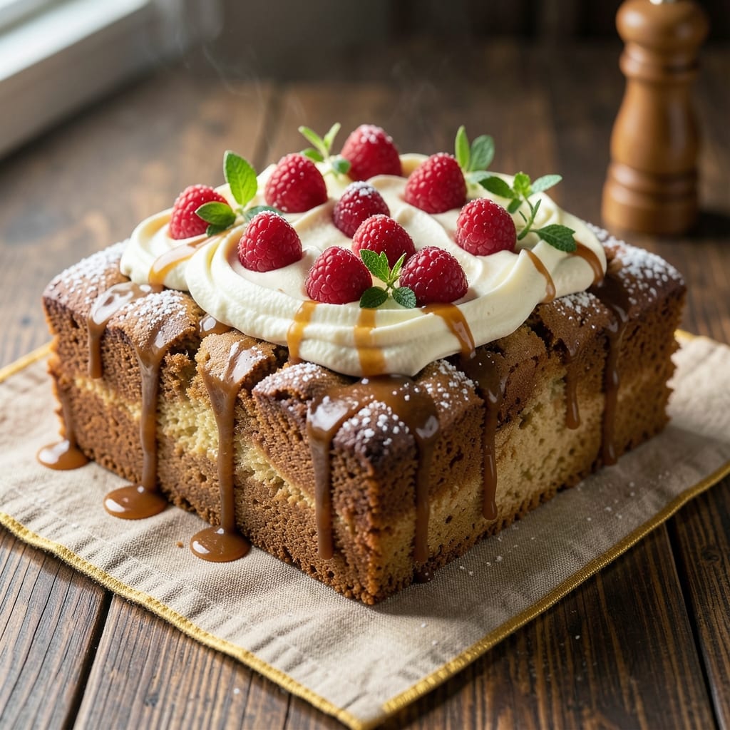 12-Inch Square Cake Recipe: Vanilla Bean Frosting Swirls and Crunchy Top Magic
