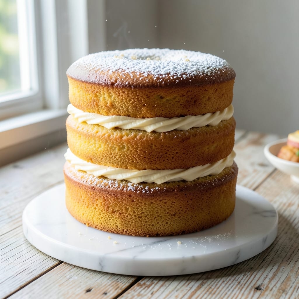 3 Layer Yellow Cake Recipe From Scratch: Vanilla Bean Swirls and Buttery Frosting Layers