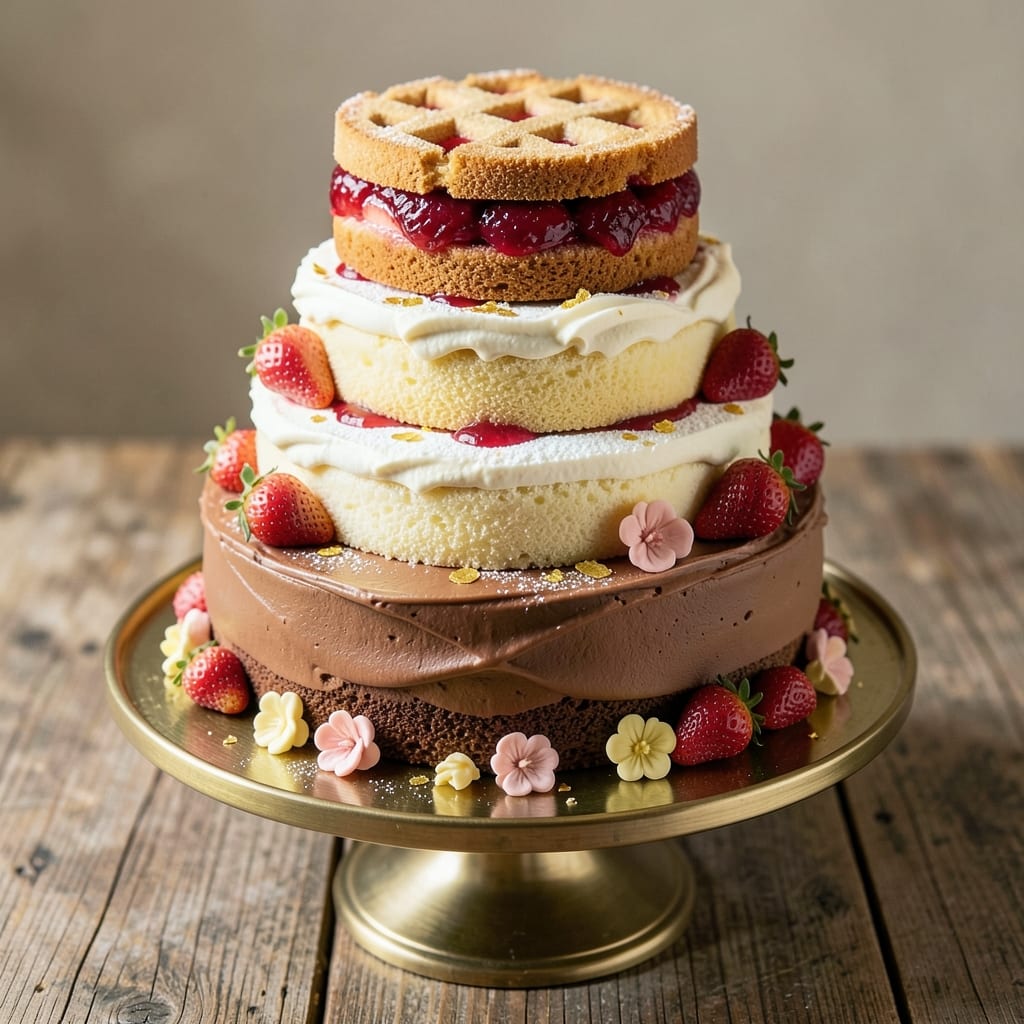 2nd Birthday Cake Recipe: Mini Stacks With Vanilla Buttercream Swirls