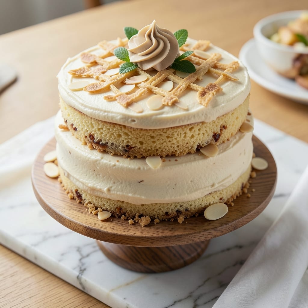 Almond Buttercream Cake Recipe: Nutty Vanilla Swirls With Fluffy Layers