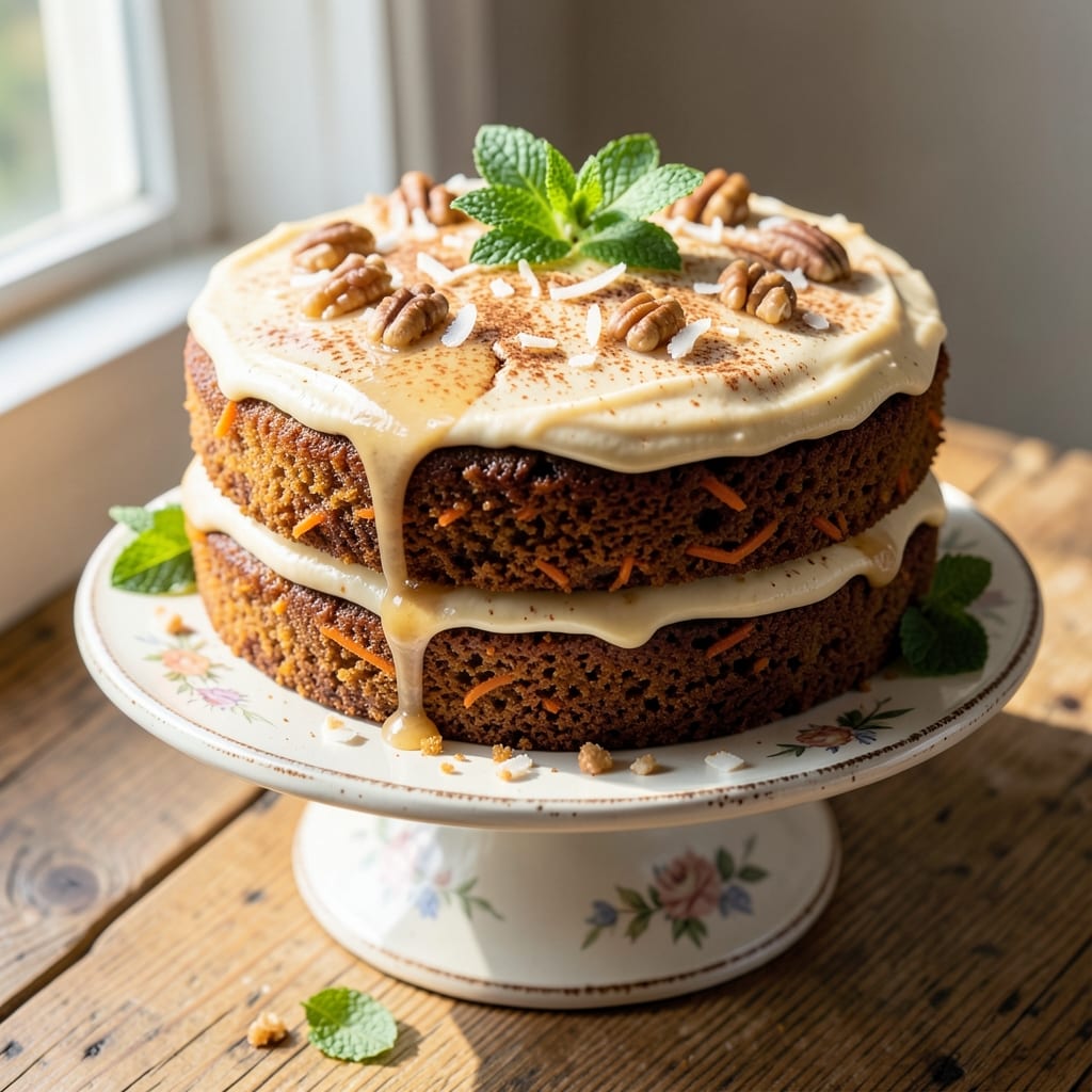 All Natural Carrot Cake Recipe: Honey-Glazed Top and Spice-Infused Moisture