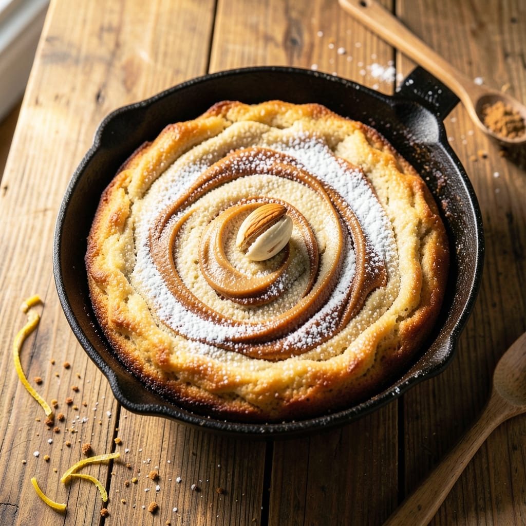 Almond Skillet Cake Recipe: Warm Vanilla-Infused Crunch in One Bowl