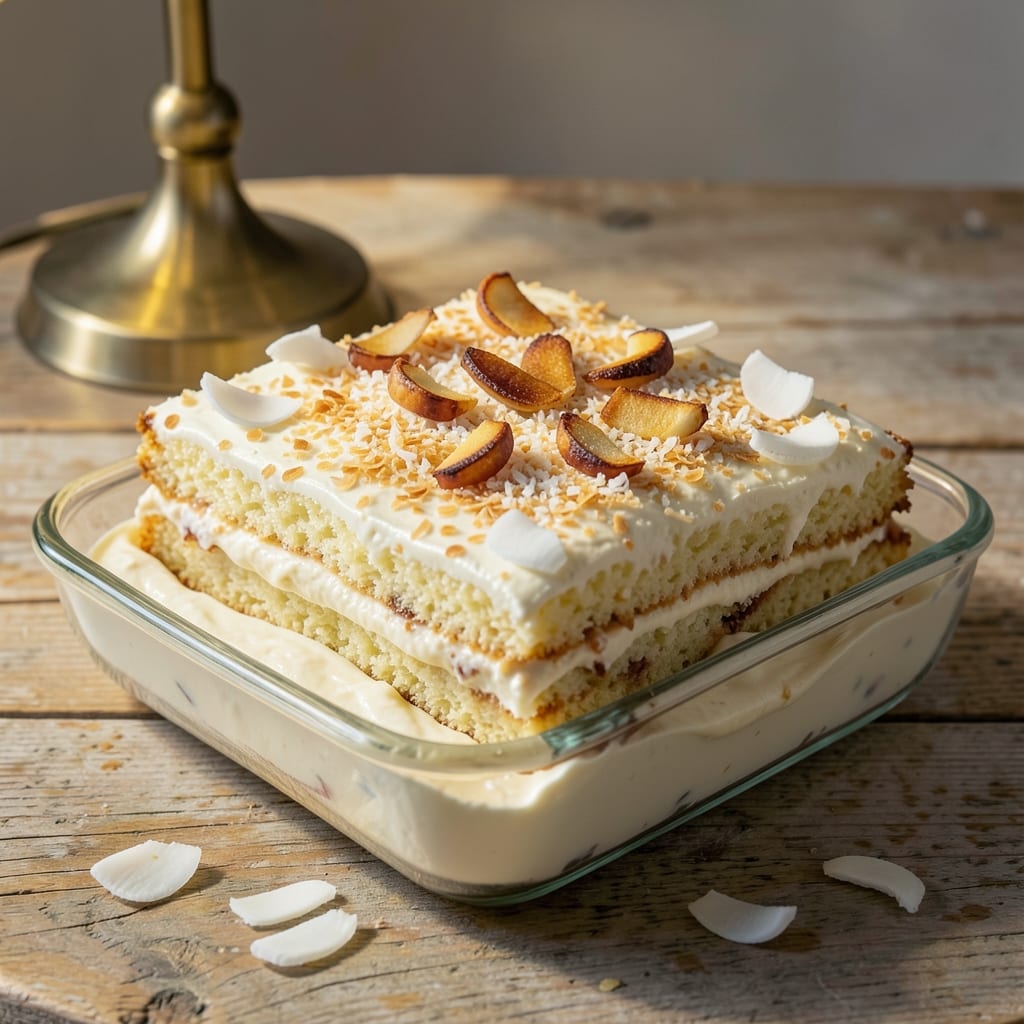 1950s Old-Fashioned Coconut Cake Recipe: Vintage Vanilla-Coconut Swirls With Crunchy Top
