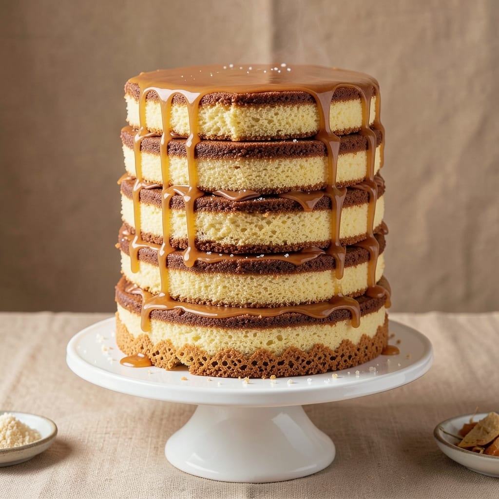 14-Layer Caramel Cake Recipe: Stacked Decadence With Crunchy Top Secrets