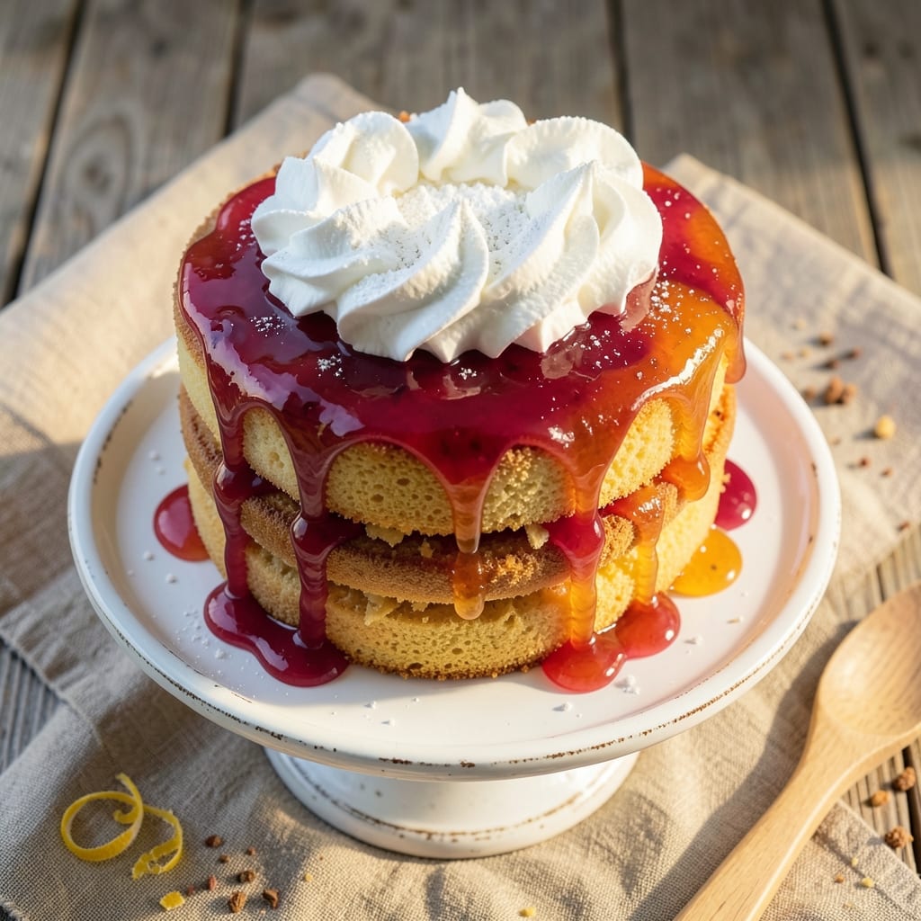 3D Jelly Cake Recipe: Stacked Layers With Crispy Cookies Between