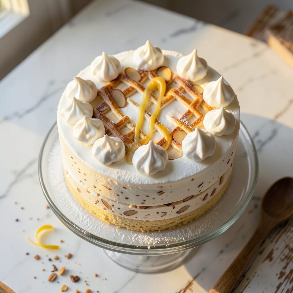 Almond Dacquoise Cake Recipe: Crispy Meringue Towers with Nutty Vanilla Swirl