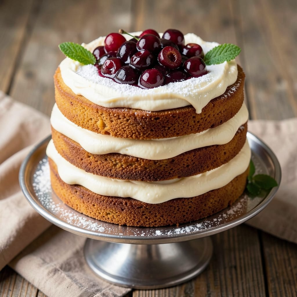 Alexander Cake Recipe: Boozy Vanilla-Almond Swirls with Crisp Crown