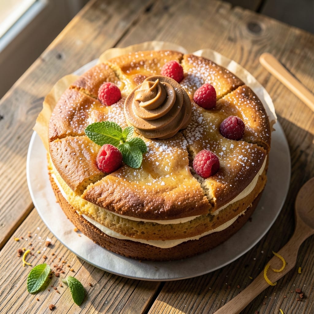 8x8 Inch Cake Recipe: Triple-Layered Height With Vanilla Frosting Swirls