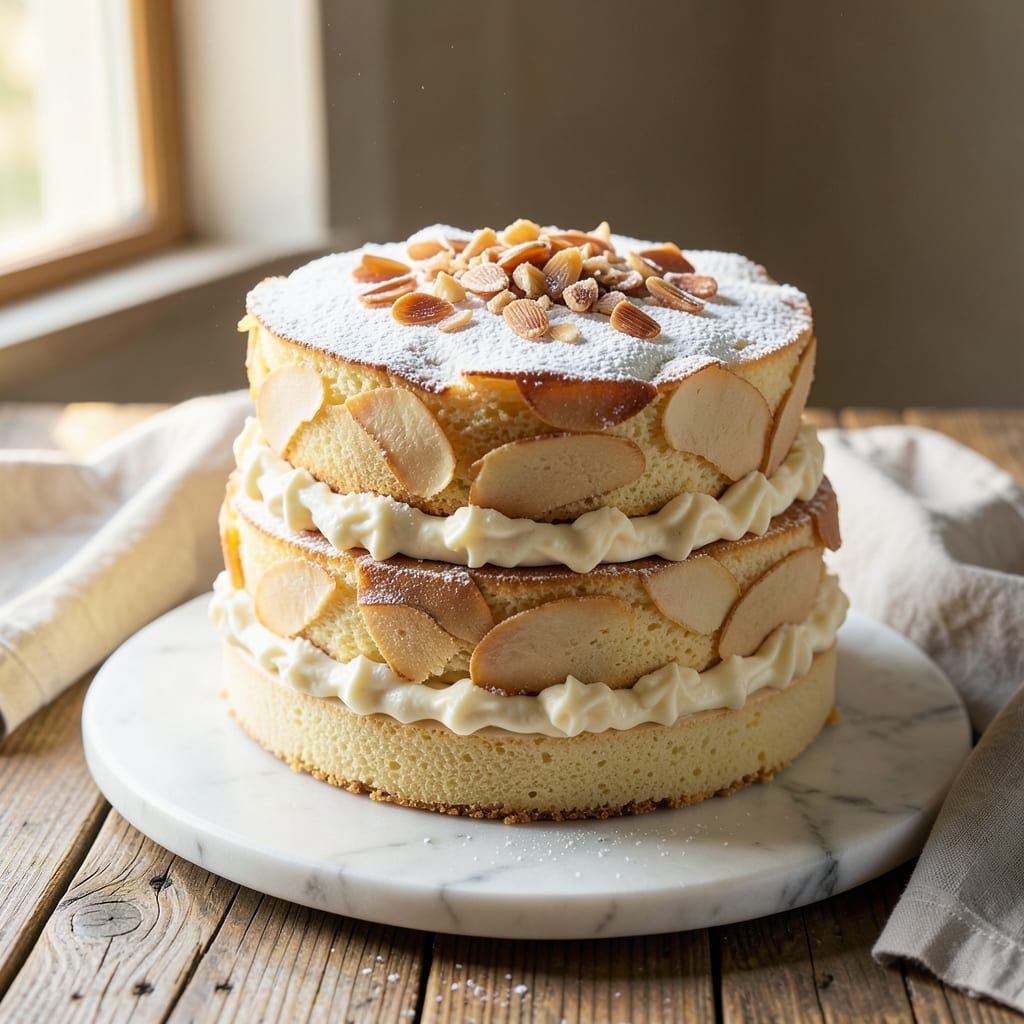 Alhambra Cake Recipe: Marzipan Magic with Vanilla-Kissed Layers