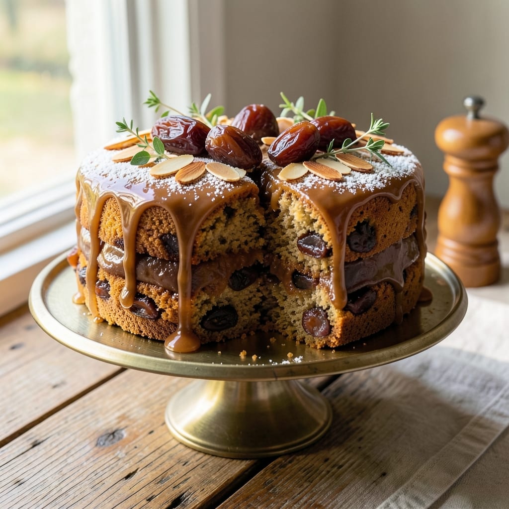 Almond Date Cake Recipe: Warm Spiced Layers With Crunchy Top