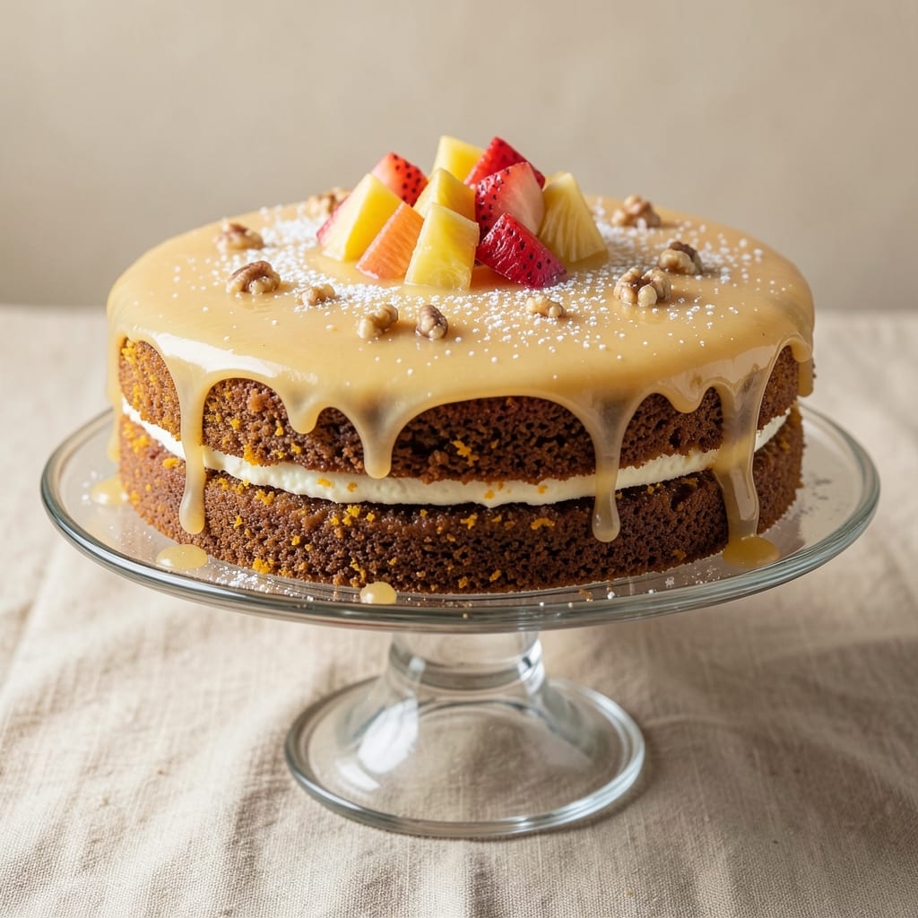 2 Layer Carrot Cake Recipe with Pineapple: Tropical Frosting Twist on Classic Layers