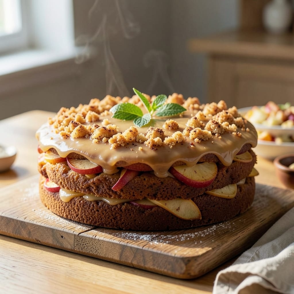 8-Inch Apple Cake Recipe: Warm Spice Crust and Juicy Fruit Layers