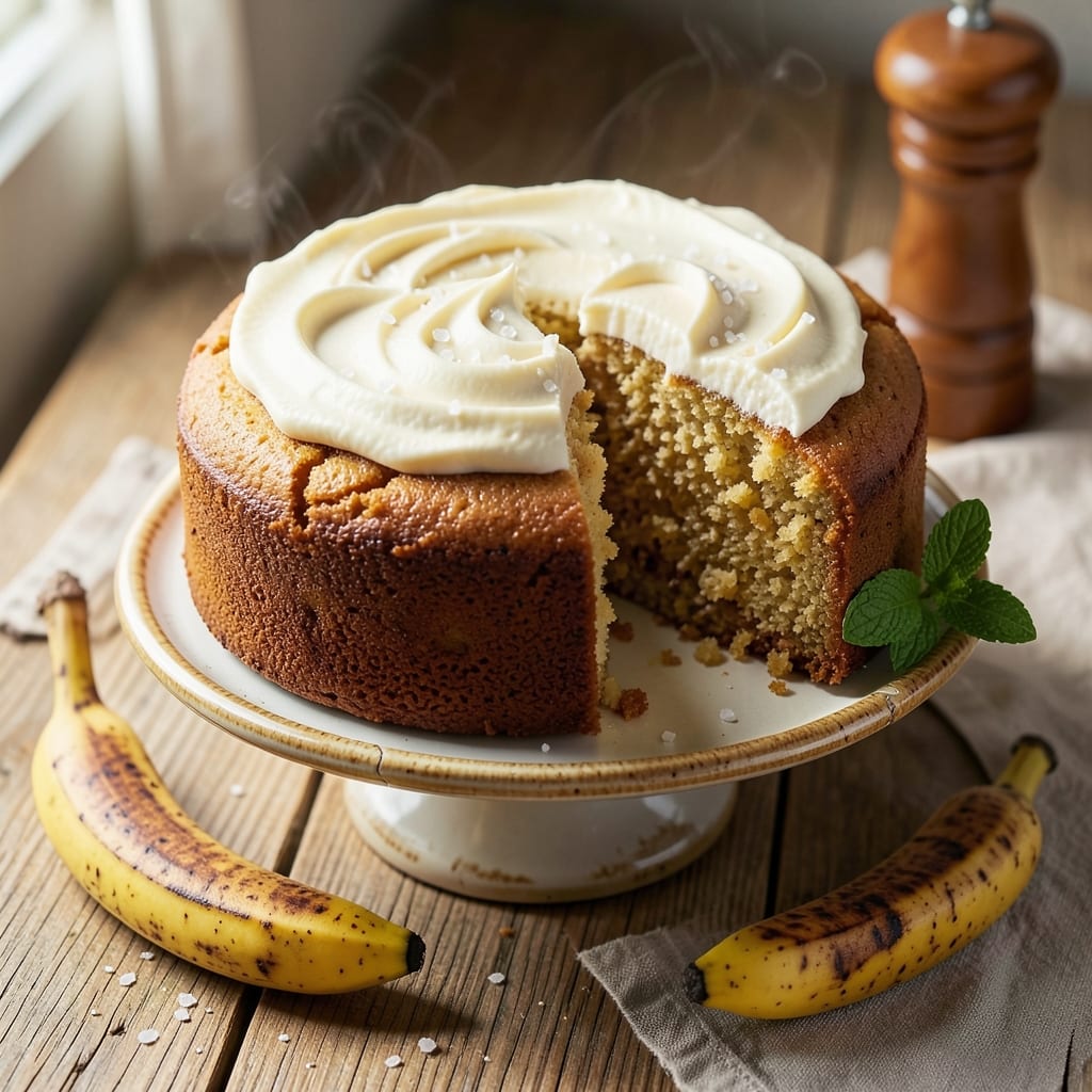 8-Inch Banana Cake Recipe: Warm Spice Swirls and Buttery Crust Edge