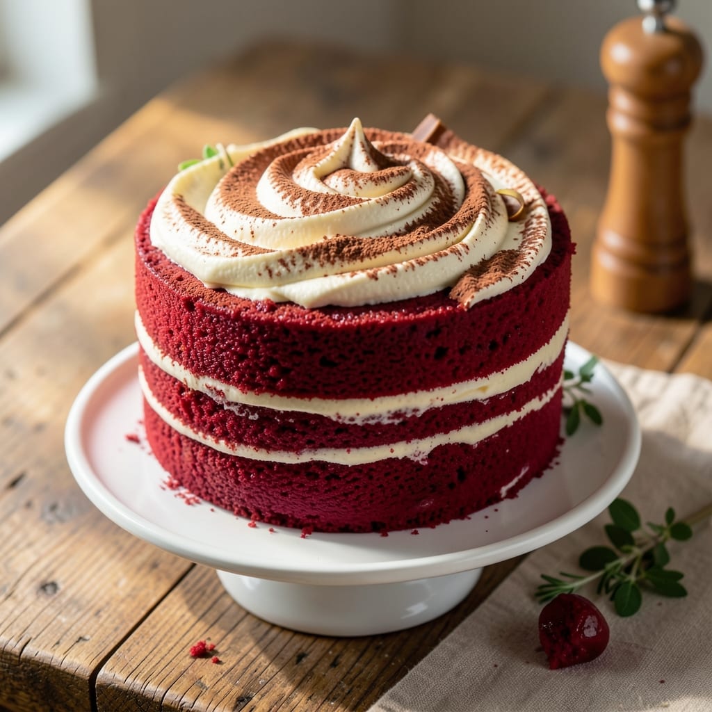 8-Inch Red Velvet Cake Recipe: Moist Layers and Cream Cheese Frosting Bliss