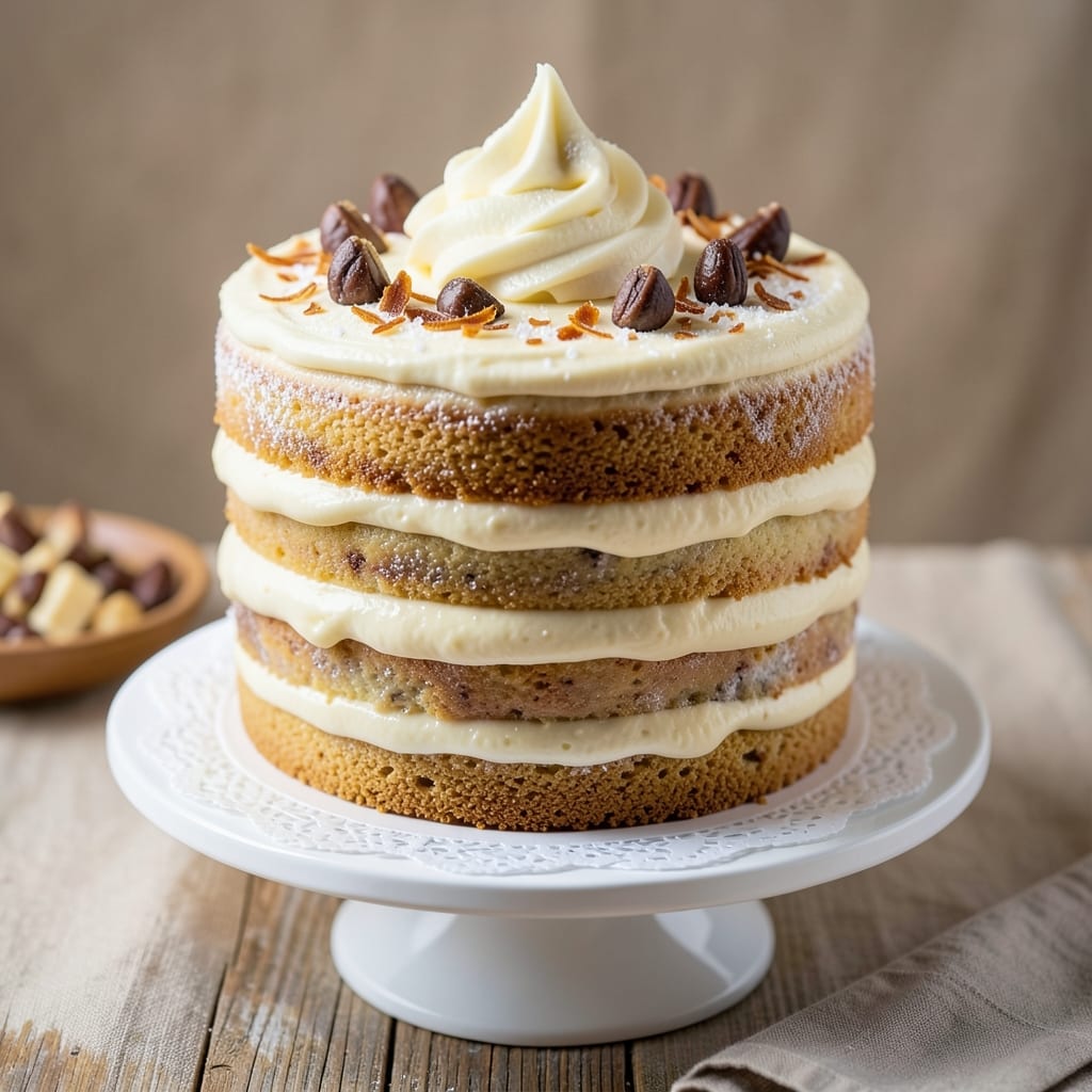 Almond Joy Layer Cake Recipe: Toasted Coconut-Chocolate Swirl Heaven