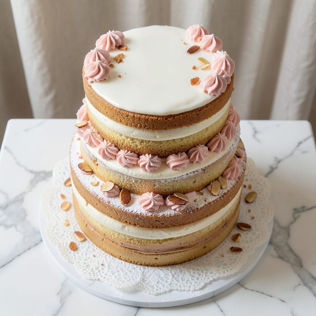Martha Stewart's Almond Wedding Cake Recipe: Three-Tiered Elegance With Vanilla Bean Swirls