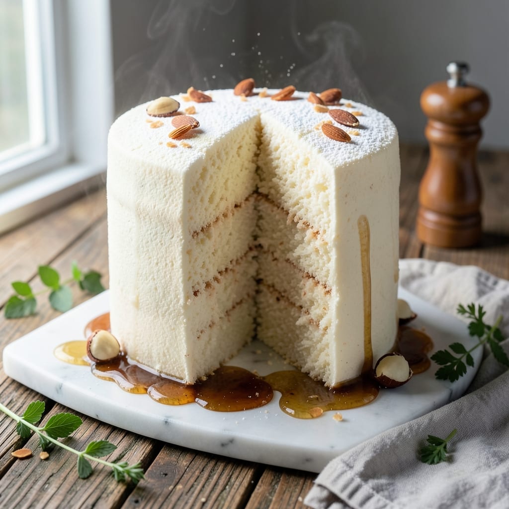 Almond Angel Food Cake Recipe: Fluffy Clouds With Nutty Vanilla Elegance